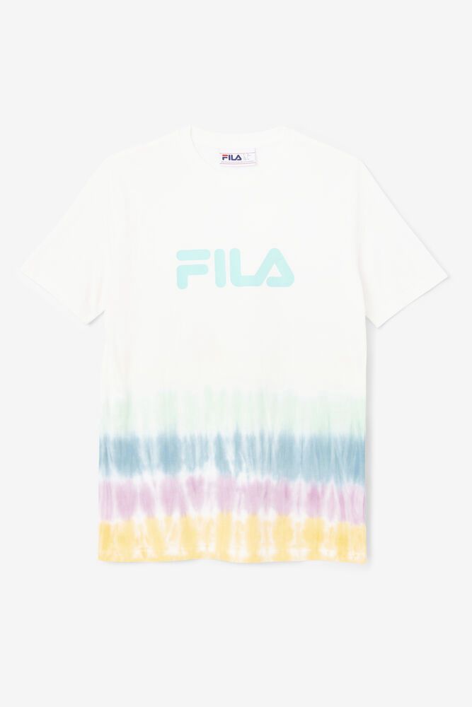 Fila T Skjorte Dame Hvite Alivia Tie Dye 102897-DLF